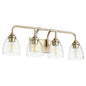 Quorum - 5059-4-280 - Four Light Vanity - Enclave - Aged Brass w/ Clear/Seeded