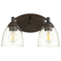 Quorum - 5069-2-286 - Two Light Vanity - Barkley - Oiled Bronze w/ Clear/Seeded