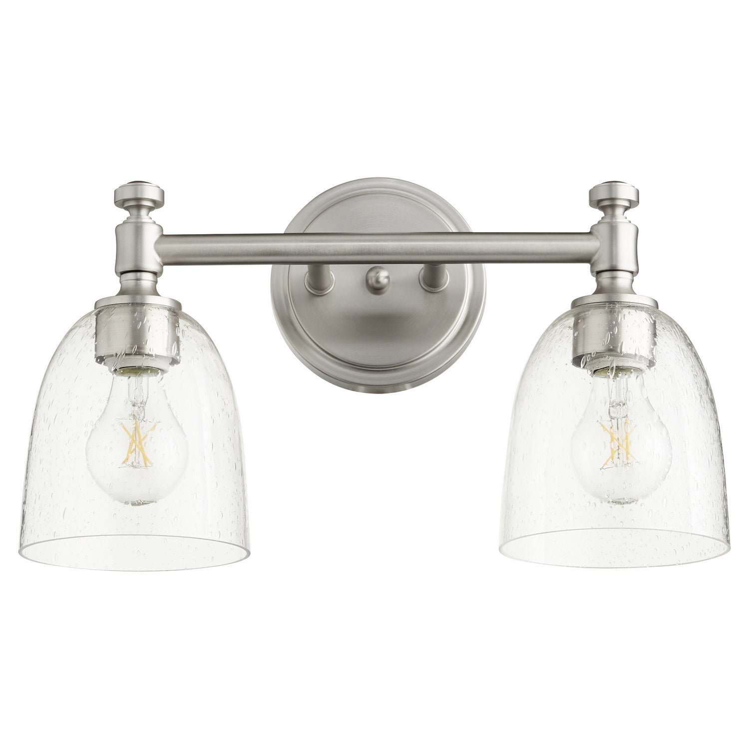 Quorum - 5122-2-265 - Two Light Vanity - Rossington - Satin Nickel w/ Clear/Seeded