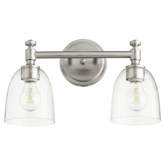 Quorum - 5122-2-265 - Two Light Vanity - Rossington - Satin Nickel w/ Clear/Seeded