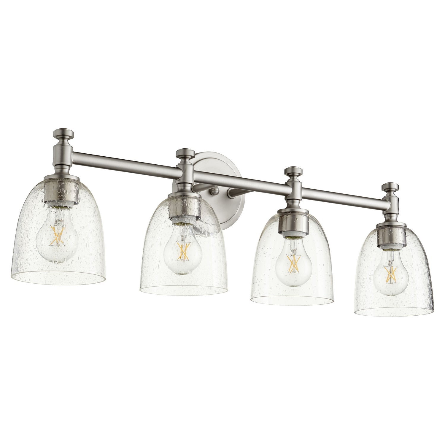 Quorum - 5122-4-265 - Four Light Vanity - Rossington - Satin Nickel w/ Clear/Seeded