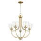 Quorum - 6059-5-280 - Five Light Chandelier - Enclave - Aged Brass w/ Clear/Seeded