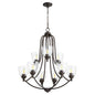 Quorum - 6069-9-286 - Nine Light Chandelier - Barkley - Oiled Bronze w/ Clear/Seeded