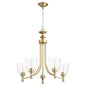 Quorum - 6122-5-280 - Five Light Chandelier - Rossington - Aged Brass w/ Clear/Seeded