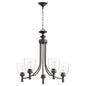 Quorum - 6122-5-286 - Five Light Chandelier - Rossington - Oiled Bronze w/ Clear/Seeded