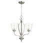 Quorum - 6127-3-265 - Three Light Chandelier - Jardin - Satin Nickel w/ Clear/Seeded
