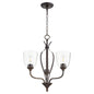 Quorum - 6127-3-286 - Three Light Chandelier - Jardin - Oiled Bronze w/ Clear/Seeded