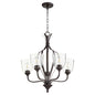 Quorum - 6127-5-286 - Five Light Chandelier - Jardin - Oiled Bronze w/ Clear/Seeded