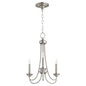 Quorum - 6250-3-65 - Three Light Chandelier - Brooks - Satin Nickel