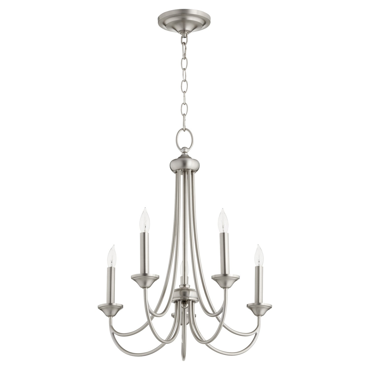 Quorum - 6250-5-65 - Five Light Chandelier - Brooks - Satin Nickel