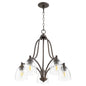 Quorum - 6369-5-286 - Five Light Chandelier - Barkley - Oiled Bronze w/ Clear/Seeded