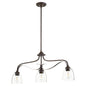 Quorum - 6627-3-286 - Three Light Island Pendant - Jardin - Oiled Bronze w/ Clear/Seeded