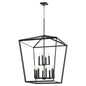 Quorum - 6809-12-69 - 12 Light Entry Pendant - Manor - Textured Black