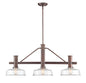 Designers Fountain - 96538-SCB - Three Light Island Pendant - Carson - Satin Copper Bronze