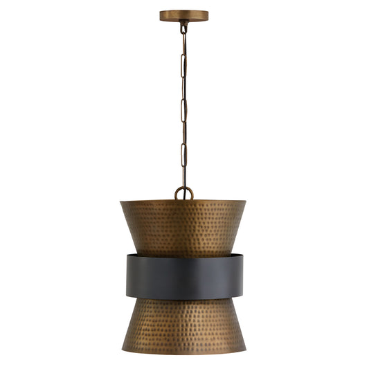 Capital Lighting - 330416PZ - One Light Pendant - Loren - Patinaed Brass and Dark Zinc