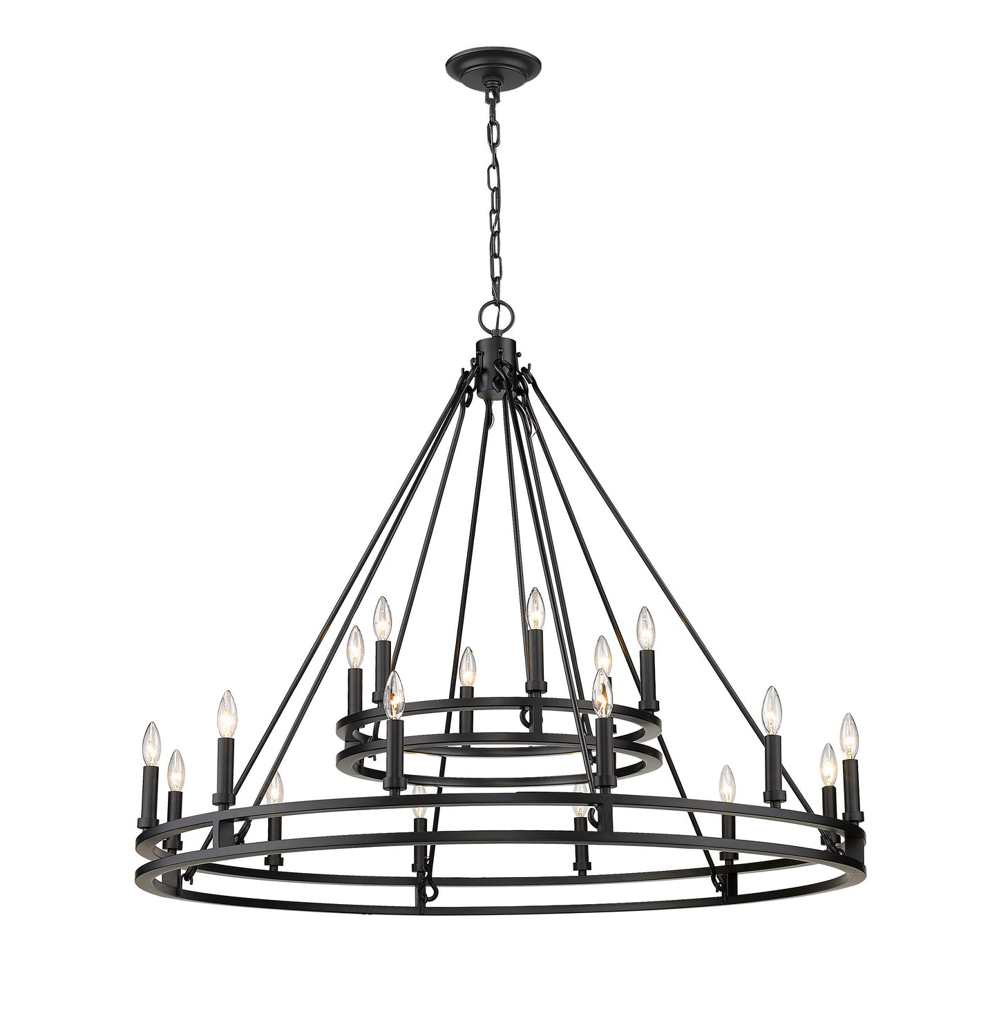 Z-Lite - 4005-18MB - 18 Light Chandelier - Dennison - Matte Black