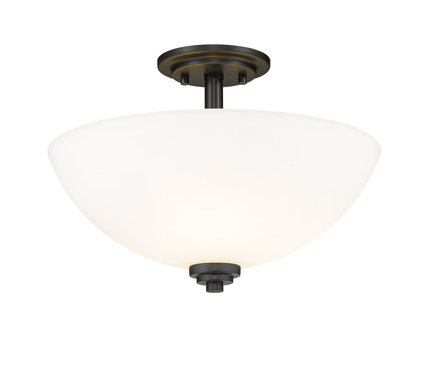 Z-Lite - 443SF-MB - Three Light Semi Flush Mount - Ashton - Matte Black