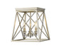 Z-Lite - 447F11-AS - Three Light Flush Mount - Trestle - Antique Silver