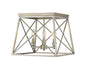 Z-Lite - 447F14-AS - Three Light Flush Mount - Trestle - Antique Silver