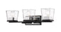 Z-Lite - 475-3V-MB-CH - Three Light Vanity - Bleeker Street - Matte Black / Chrome