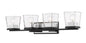 Z-Lite - 475-4V-MB-CH - Four Light Vanity - Bleeker Street - Matte Black / Chrome