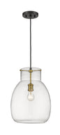 Z-Lite - 476P-MB-OBR - One Light Pendant - Bella - Matte Black / Olde Brass