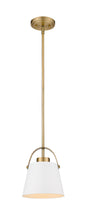 Z-Lite - 726MP-MW+HBR - One Light Pendant - Z-Studio - Matte White / Heritage Brass