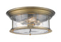 Z-Lite - 727F16-HBR - Three Light Flush Mount - Sonna - Heritage Brass