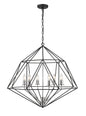 Z-Lite - 918-30MB-CH - Six Light Chandelier - Geo - Matte Black / Chrome