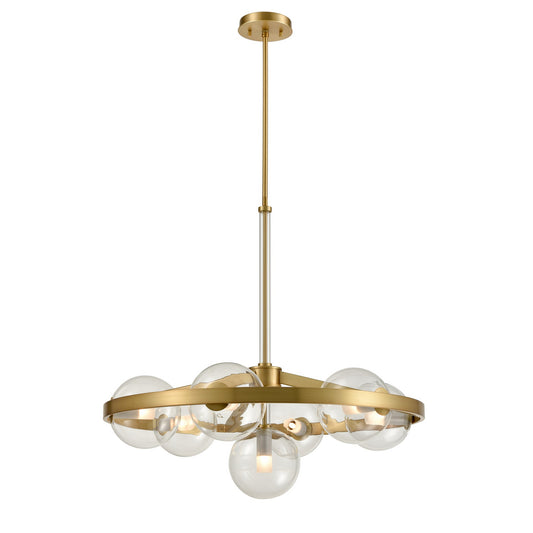 DVI Lighting - DVP27027VBR-CL - Seven Light Chandelier - Courcelette - Venetian Brass With Clear Glass
