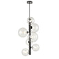 DVI Lighting - DVP27049GR-CL - Seven Light Foyer Pendant - Courcelette - Graphite With Clear Glass