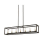 DVI Lighting - DVP28104MF/GR-CL - Seven Light Linear Pendant - Sambre - Multiple Finishes And Graphite With Clear Glass