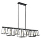 DVI Lighting - DVP29041BN+GR - Seven Light Linear Pendant - Cape Breton - Buffed Nickel And Graphite