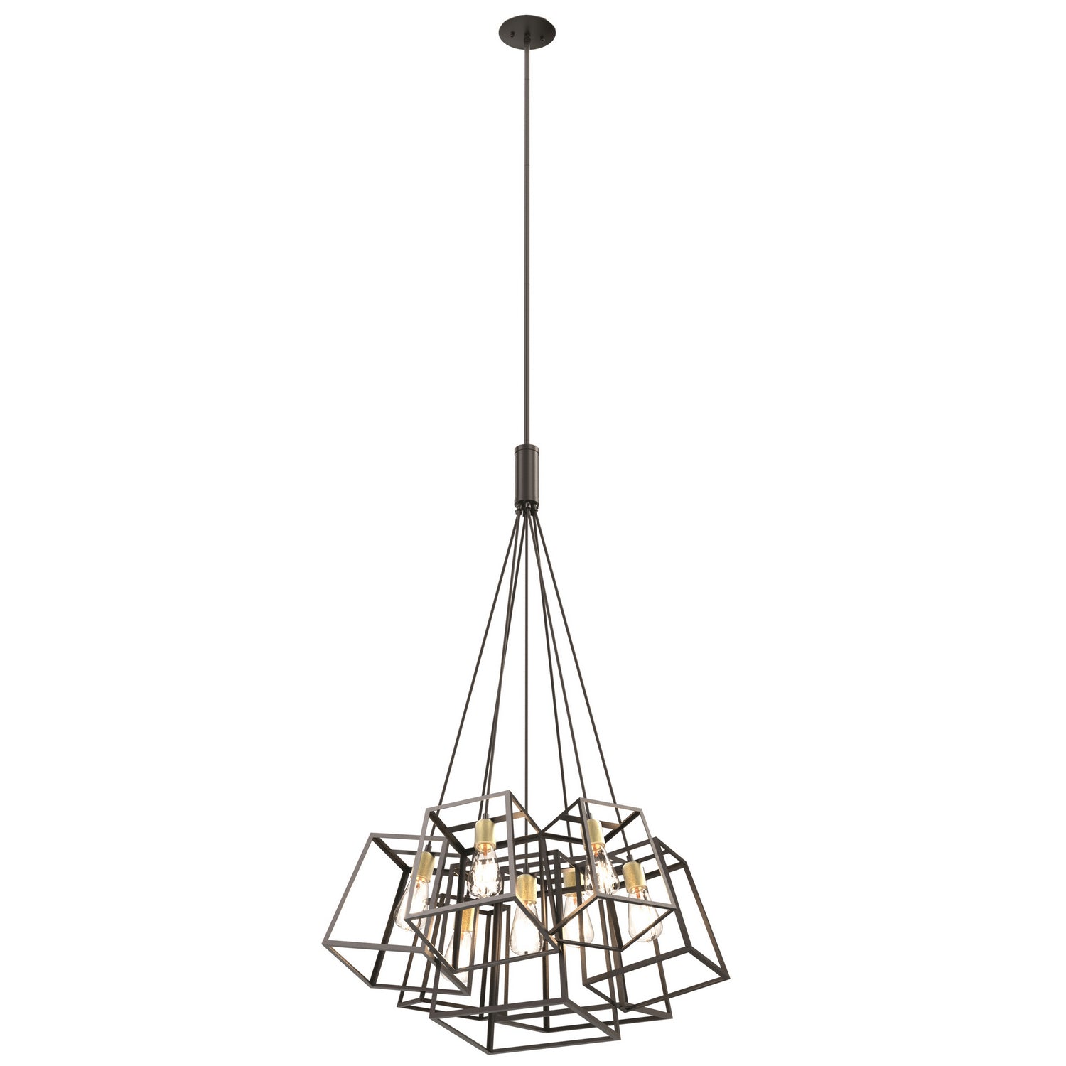 DVI Lighting - DVP29057MF+EB - Seven Light Pendant - Cape Breton - Multiple Finishes And Ebony