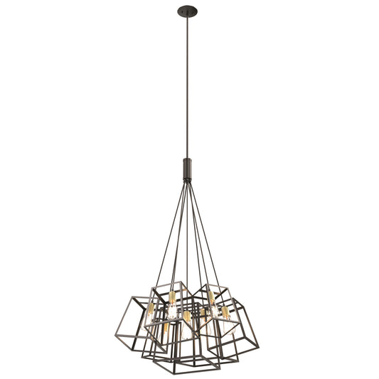 DVI Lighting - DVP29057MF+EB - Seven Light Pendant - Cape Breton - Multiple Finishes And Ebony