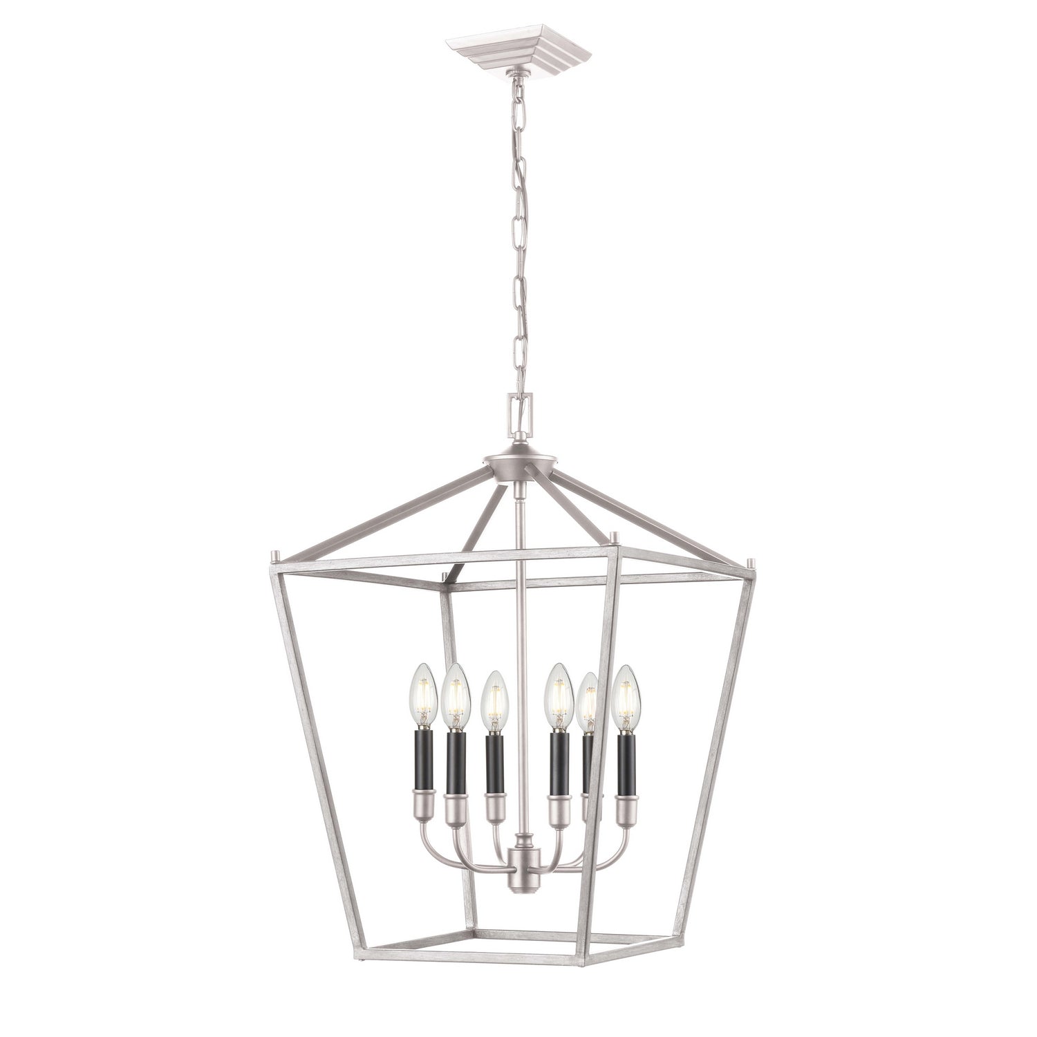 DVI Lighting - DVP30148MF+SN - Six Light Foyer Pendant - Lundy'S Lane - Multiple Finishes And Satin Nickel
