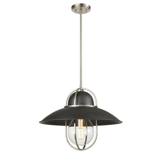 DVI Lighting - DVP31005GR+SN - One Light Pendant - Peggy'S Cove - Graphite And Satin Nickel