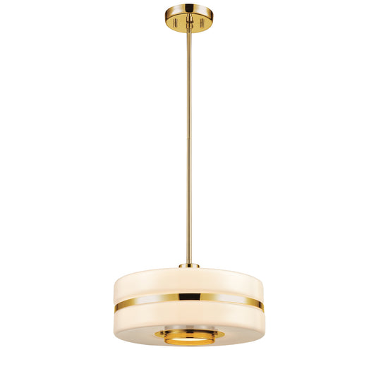 DVI Lighting - DVP31610SB-TO - One Light Pendant - Orchestra - Satin Brass With True Opal Glass