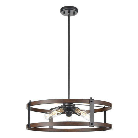 DVI Lighting - DVP40308GR+IW - Five Light Dual Mount - Oakhurst - Graphite And Ironwood On Metal