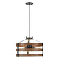 DVI Lighting - DVP41820GR+IW - Three Light Pendant - Fort Garry - Graphite And Ironwood On Metal