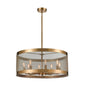 ELK Home - D4333 - Eight Light Pendant - Line in the Sand - Satin Brass