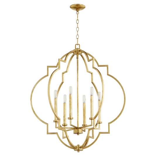 Quorum - 6842-6-74 - Six Light Pendant - Dublin - Gold Leaf