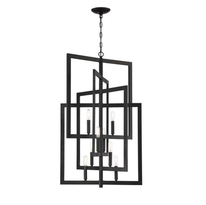 Portrait Eight Light Foyer Pendant in Espresso