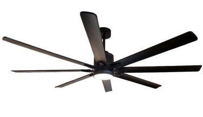 Windpeak 72" Black Ceiling Fan with Light Kit